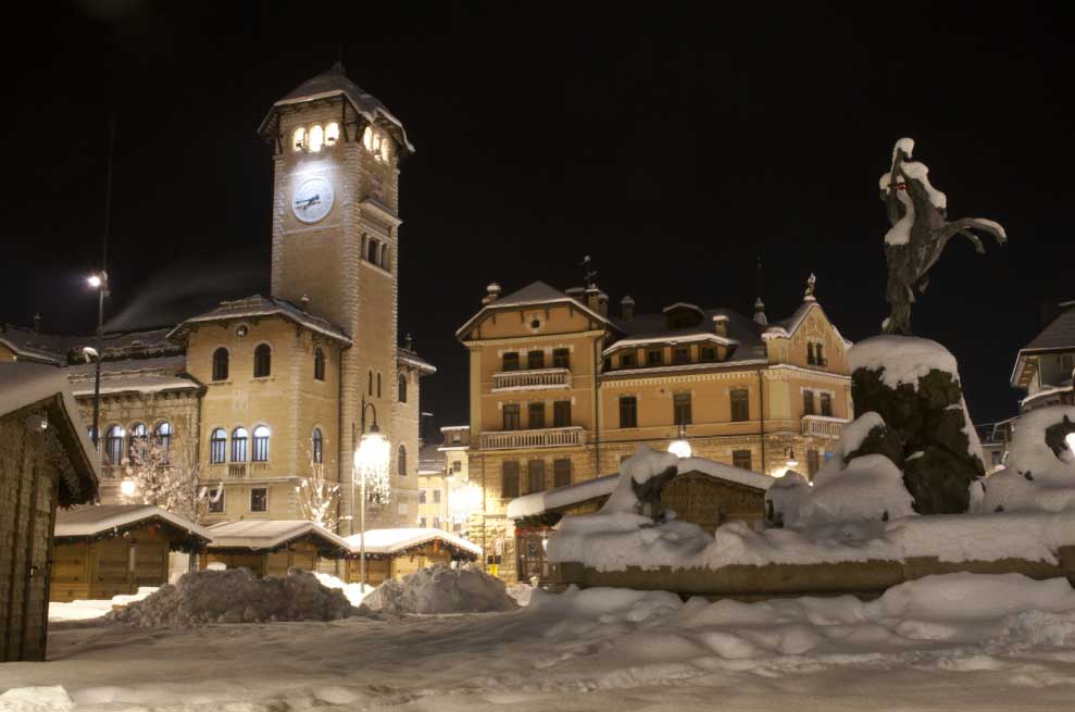 Centro di Asiago d'inverno